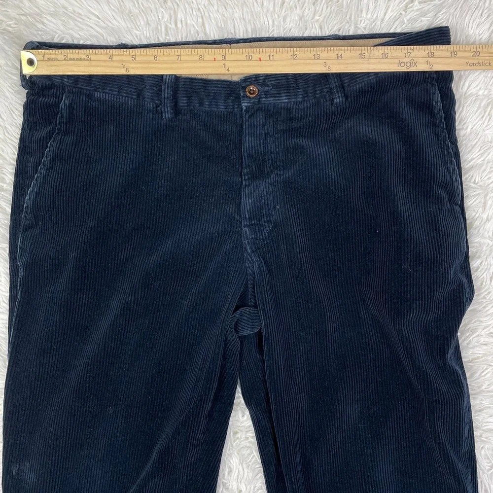 VTG Polo Ralph Lauren Pants Mens 38x30 Blue Corduroy Preston Pant Cotton Casual - Picture 9 of 15